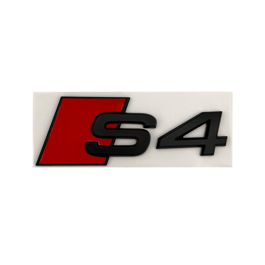 Audi S4 Emblem Matte Black 3D Rear Trunk Lid Badge OEM S Line Logo Nameplate A4
