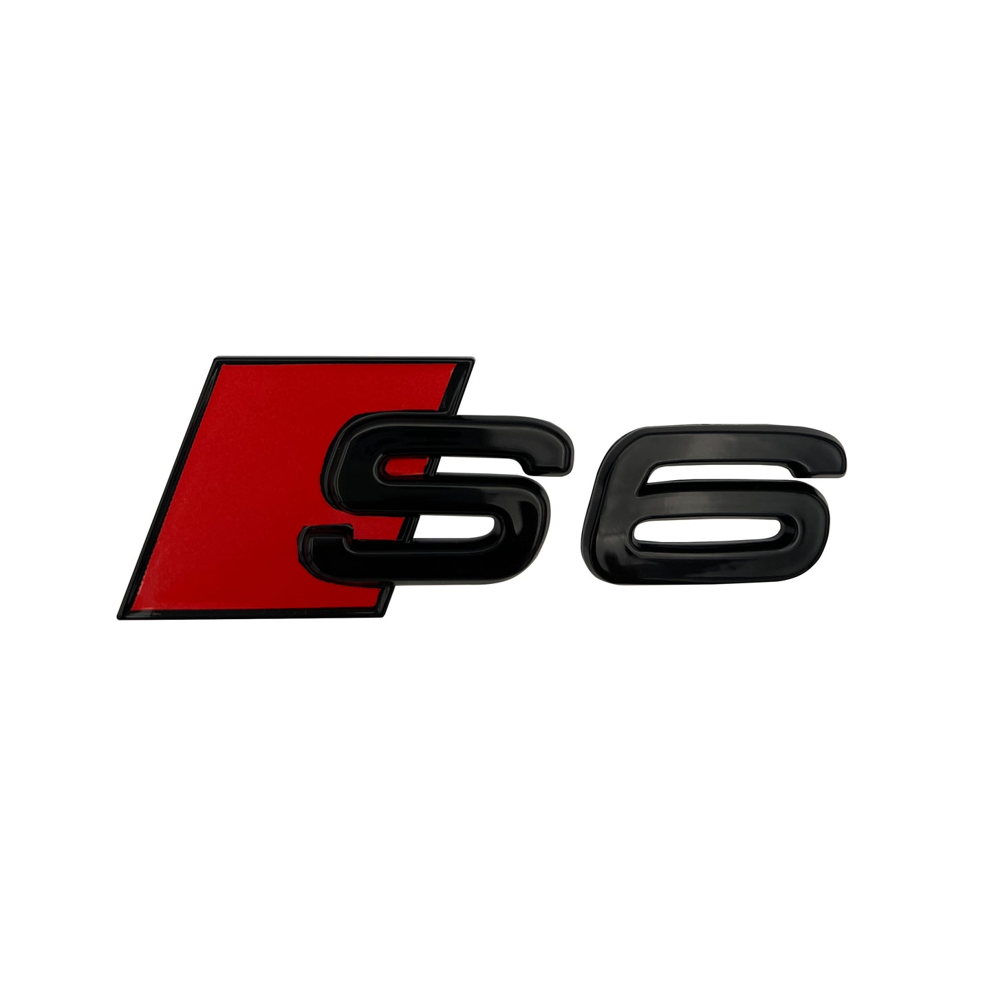 Audi S6 Gloss Black Emblem 3D Badge Rear Trunk Lid for Audi S Line Logo A6