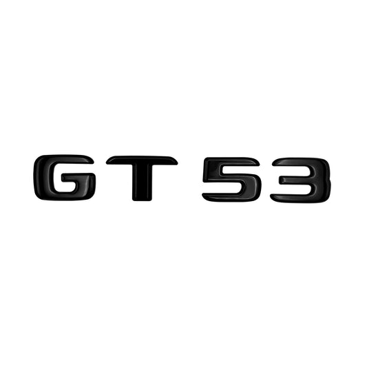 Mercedes Benz GT53 GT 53 OE AMG Spec Emblem Gloss Black 3D Trunk Rear Badge