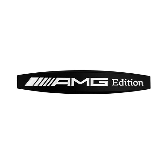 Mercedes Benz 2X AMG Edition Black Emblem Metal Side Fender 3D Trunk Badge