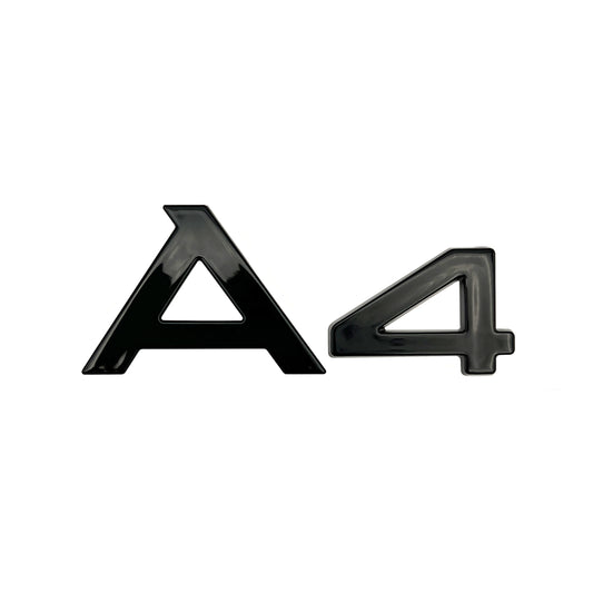 Audi A4 Gloss Black Emblem 3D Rear Trunk Lid Badge  S Line Logo Nameplate