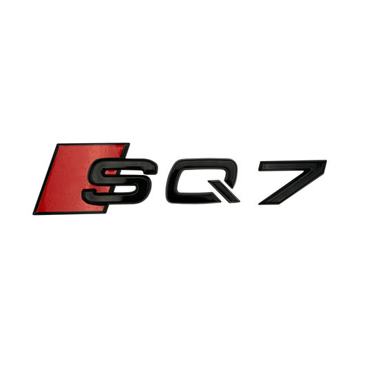 Audi SQ7 Gloss Black Emblem 3D Trunk Logo Badge Rear Tailgate Lid Nameplate Q7