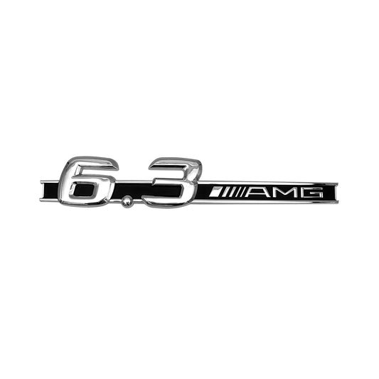 Mercedes Benz W204 C63 W212 E63 S63 6.3 OE AMG Side Emblem Chrome Black Fender Badge