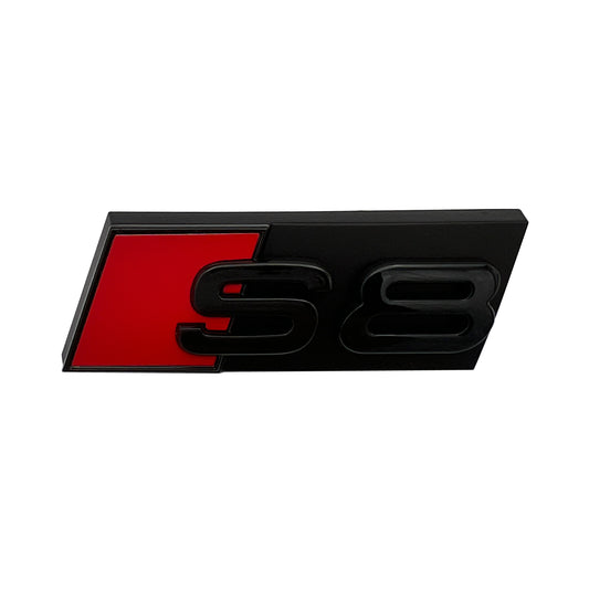 Audi S8 Front Grill Emblem Gloss Black for A8 S8 Hood Grille Badge Nameplate
