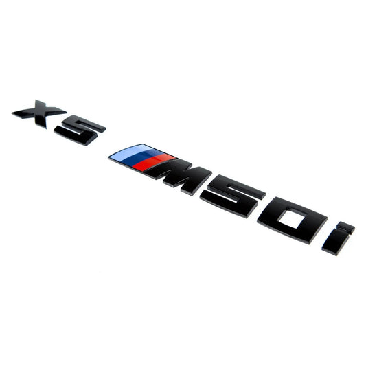 BMW F15 X5 'X5M50d' Emblem Sticker Badges Logo Matte Black