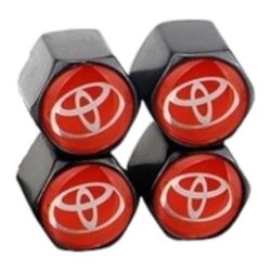 4x Black aluminium Tire Air Valve Cap For Most Toyota Cars, Trucks & SUVs