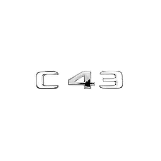 2017+ Mercedes Benz C 43 AMG Letter Emblem Chrome Trunk Rear Badge OEM