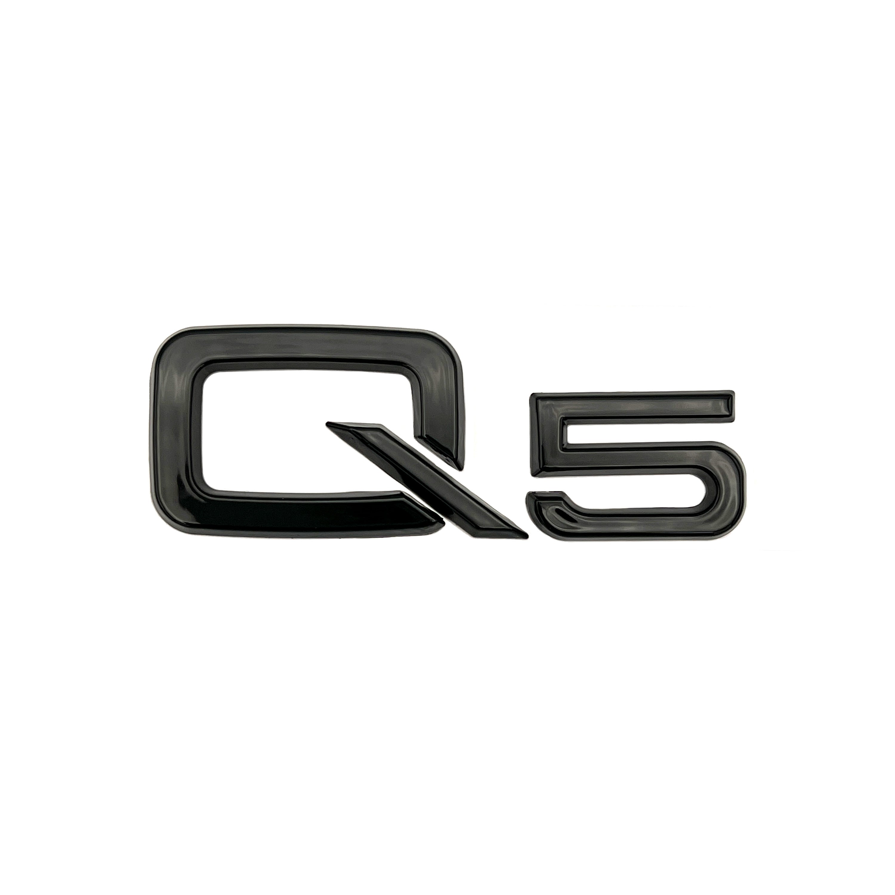 Audi Q5 Gloss Black Emblem 3D Rear Trunk Lid Badge OEM S Line Logo Nam ...