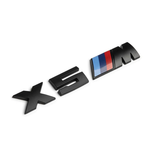 BMW X5M Emblem Sticker Badges Logo Matte Black X5M Trunk Lid Emblem Sticker