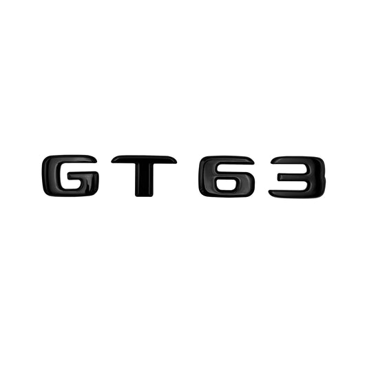 Mercedes Benz GT63 GT 63 OE Spec AMG Emblem Gloss Black 3D Trunk Rear Badge