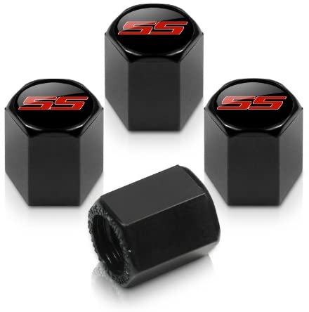 4x Black aluminium Tire Air Valve Cap For Most Camaro SS Cars, Trucks & SUVs