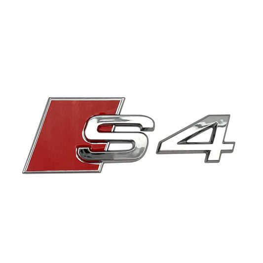 Audi S4 Emblem Chrome 3D Badge Rear Trunk Lid for S Line OEM Logo Nameplate A4