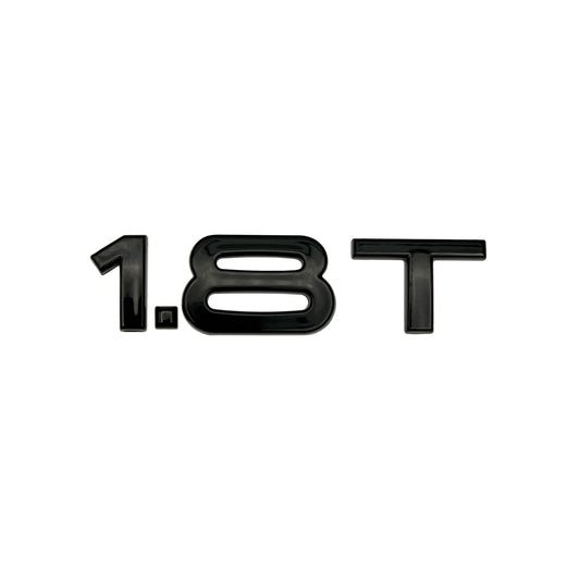 Audi 1.8T Emblem Gloss Black 3D Badge Trunk Nameplate OEM Compact S Line B6 A4