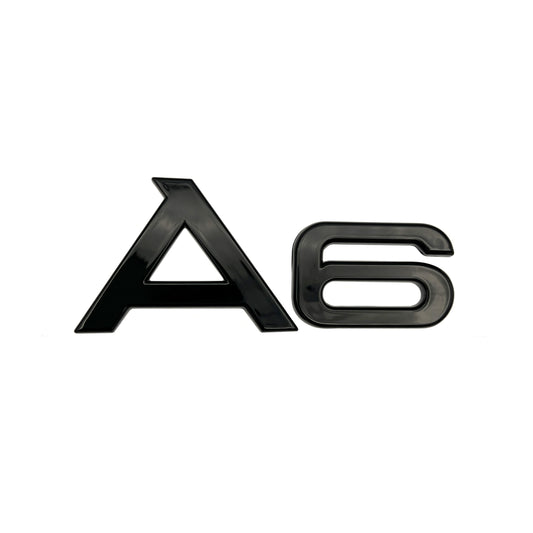 Audi A6 Gloss Black Emblem 3D Rear Trunk Lid Badge OEM S Line Logo Nameplate
