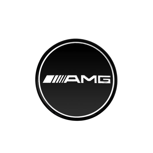 Mercedes Benz AMG Classic Front Hood Black Emblem Flat Laurel Wreath Badge 57mm