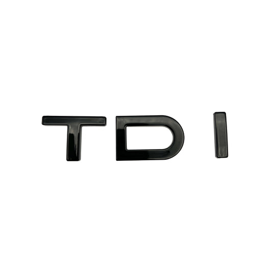 Audi TDI Gloss Black Emblem 3D Rear Trunk Lid Badge OEM S Line A3 A5 A5 A6 A7 Q5
