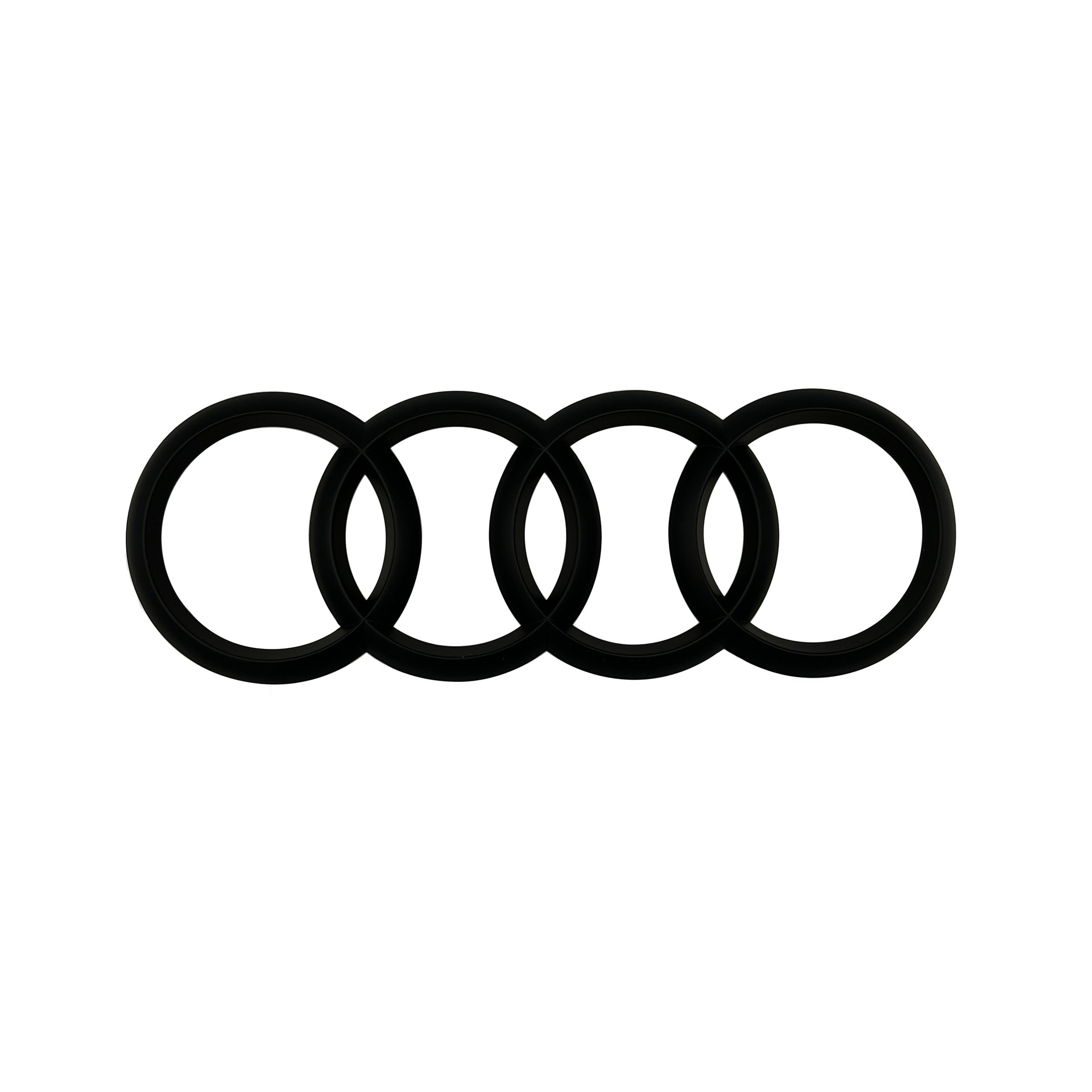 Black Glossy Front Grille Badge Rings Logo Emblem Audi S6 A6 Q3 Q5 Q7  285x99mm