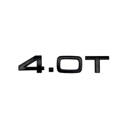 Audi 4.0T Emblem Gloss Black 3D Badge Trunk Nameplate OEM SUV Q5 Q7 S Line