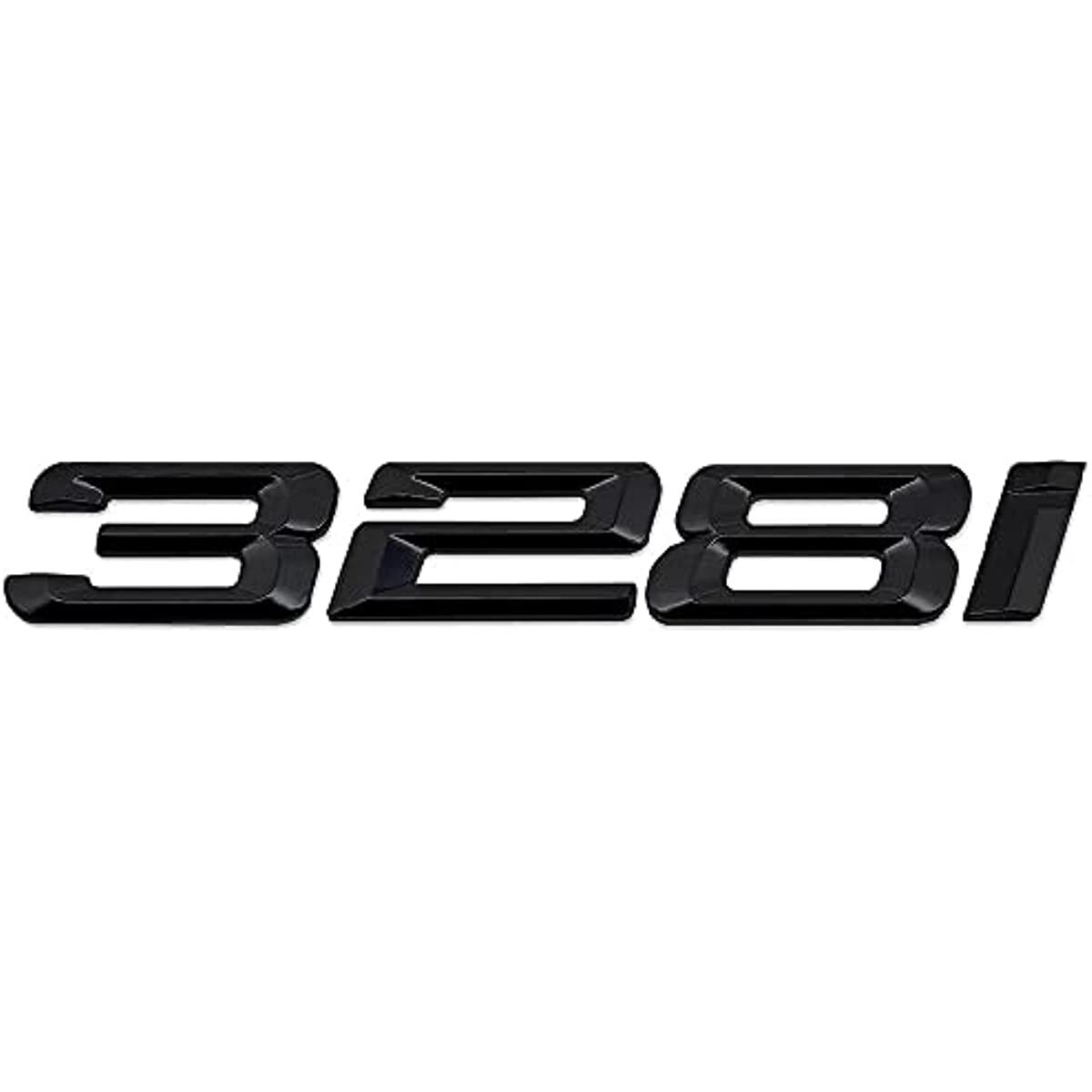 BMW 328i Black Emblem. Black BMW 328i Trunk Badge