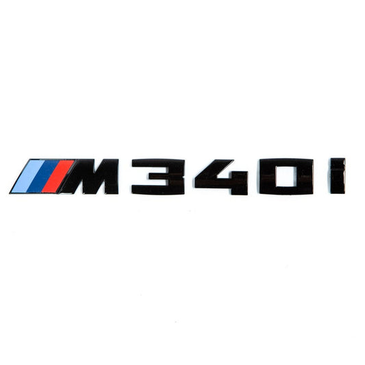 BMW M340i Black Emblem. Black BMW M340i Trunk Badge