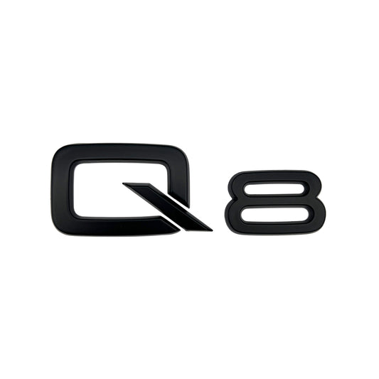 Audi Q8 Matte Black Emblem Rear Trunk Lid 3D Badge OEM S Line SQ8 Logo Nameplate