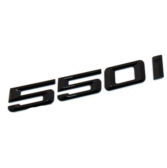 BMW 550i Black Emblem. Black BMW 550i Trunk Badge