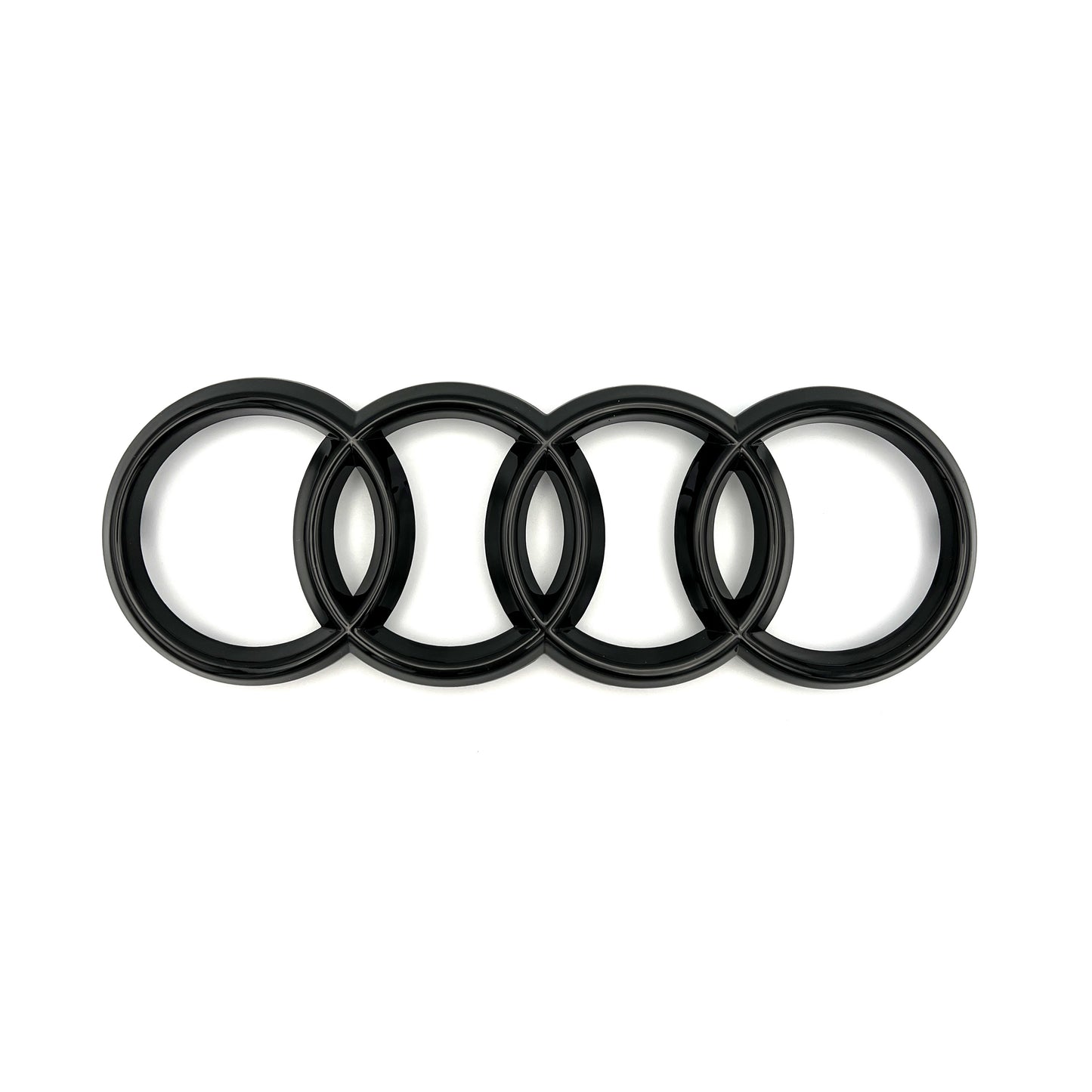 AUDI Rings Gloss Black Rear Trunk Lid Badge Logo Emblem for A1 A3 A4 S4 A5 S6 A6 193mm