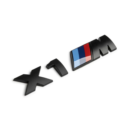 BMW X1M Emblem Sticker Badges Logo Matte Black