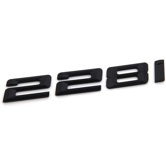 BMW 228i Black Emblem. Black BMW 228i Trunk Badge Active