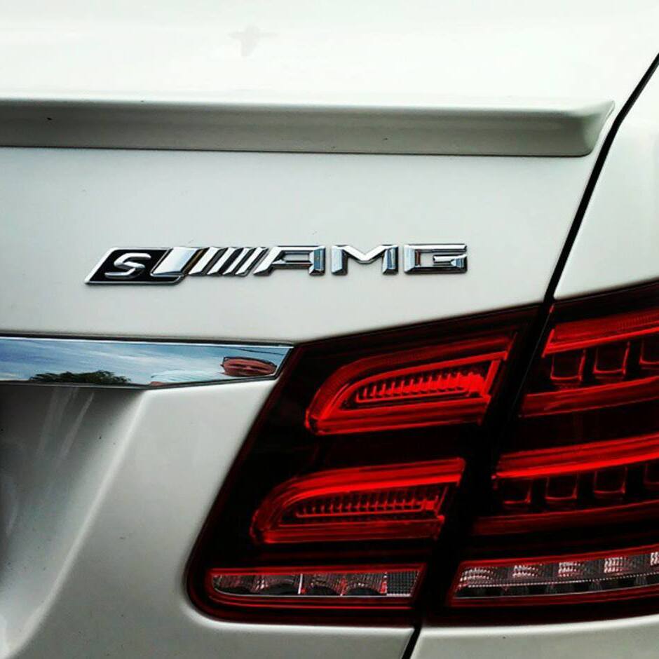 2014-2016 Mercedes Benz S C63S E63S AMG Emblem Gloss Black Chrome OEM Trunk Badge