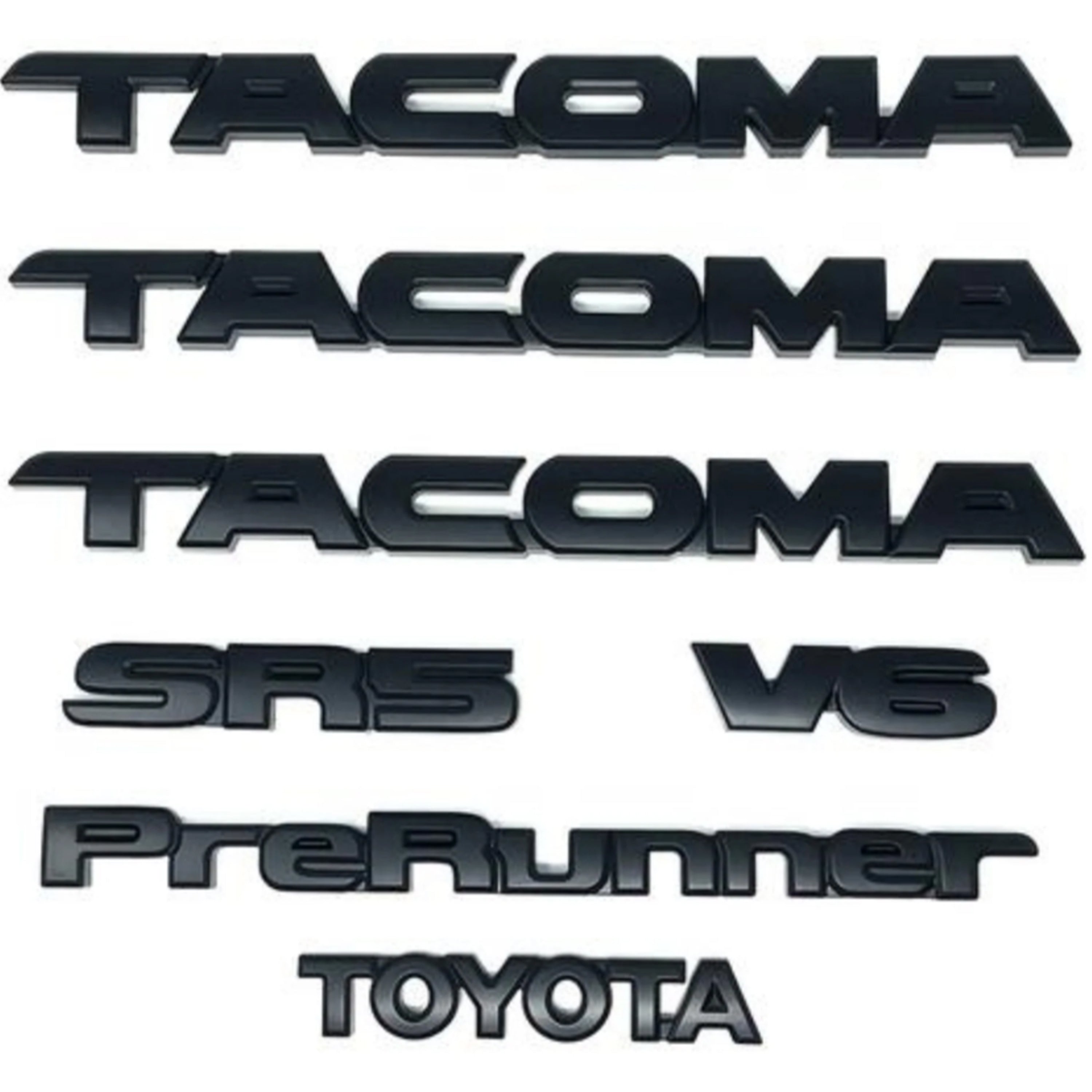 2005-2015 Toyota Tacoma Prerunner V6 7PCS Overlay Kits Matte Black Emb ...