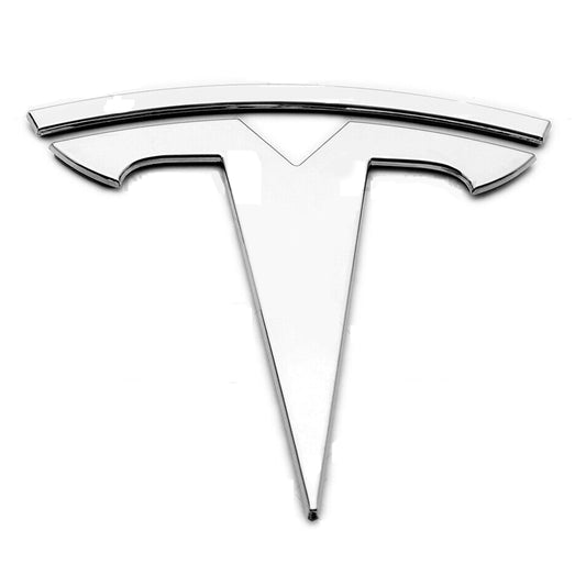 Tesla Model 3 Front Bumper Hood T Nameplate Logo Badge Emblem Sport OEM Chrome