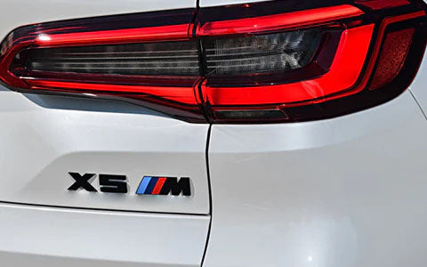 BMW X5M Emblem Sticker Badges Logo Matte Black X5M Trunk Lid Emblem Sticker