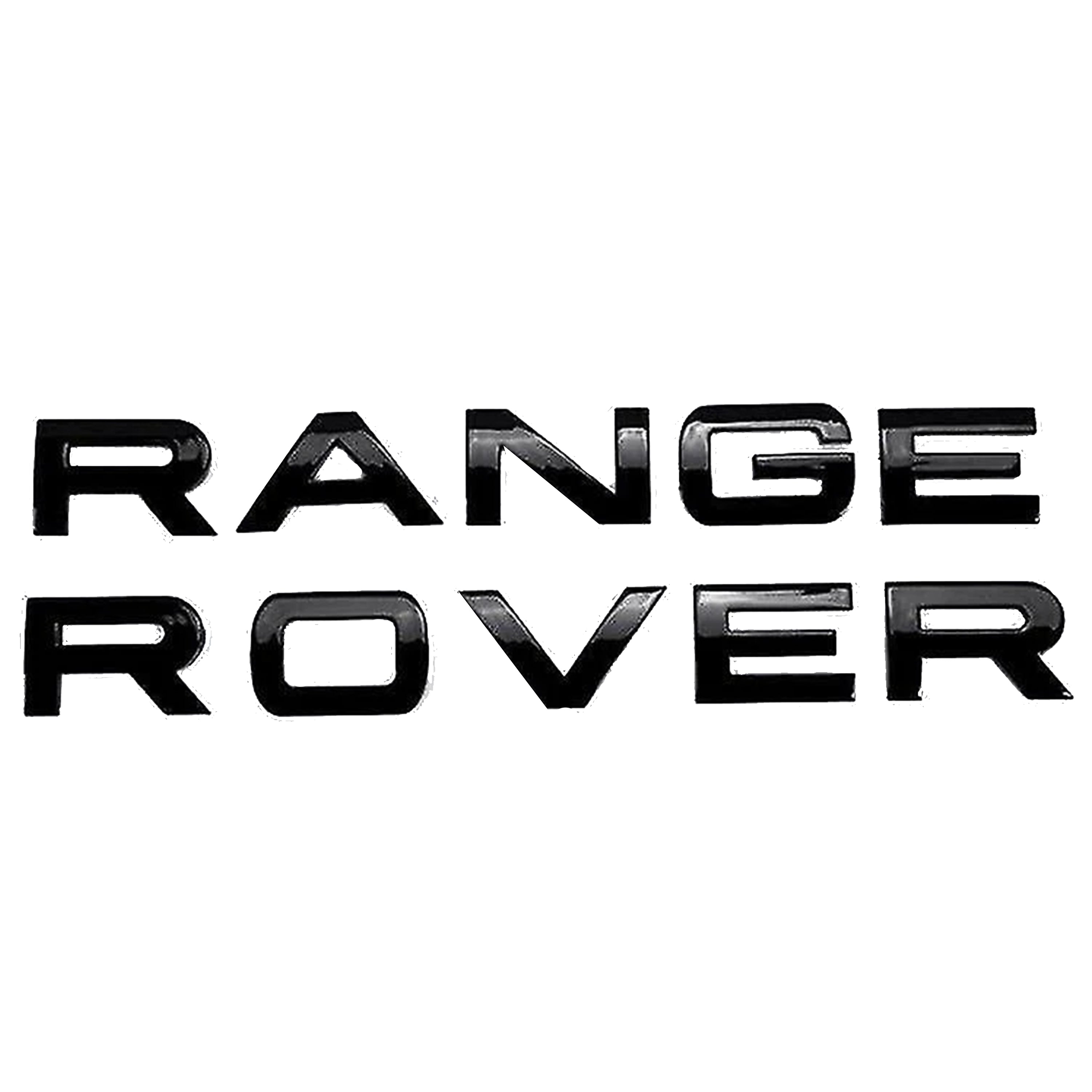 Range Rover Emblem Letters Badge Gloss Black Front Hood / Rear Tailgat ...