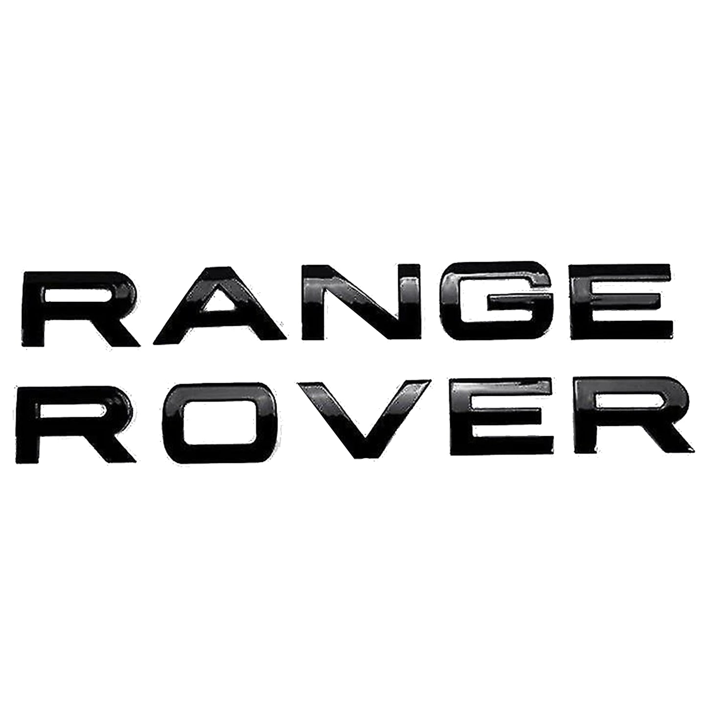 Range Rover Emblem Letters Badge Gloss Black Front Hood / Rear Tailgate