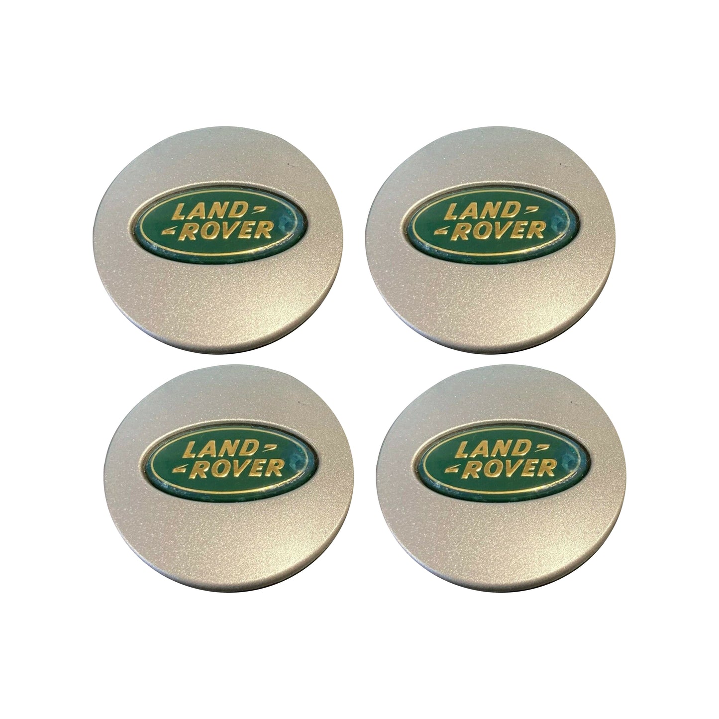 Land Rover Oem Center Caps Discovery Lr3 Range Green W Gold Letters Set Of 4