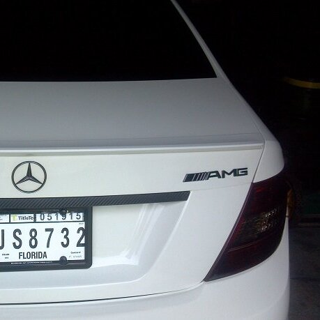 Mercedes Benz C E S SL SLK Logo AMG Emblem Trunk OEM Matte Black 3D Rear Badge