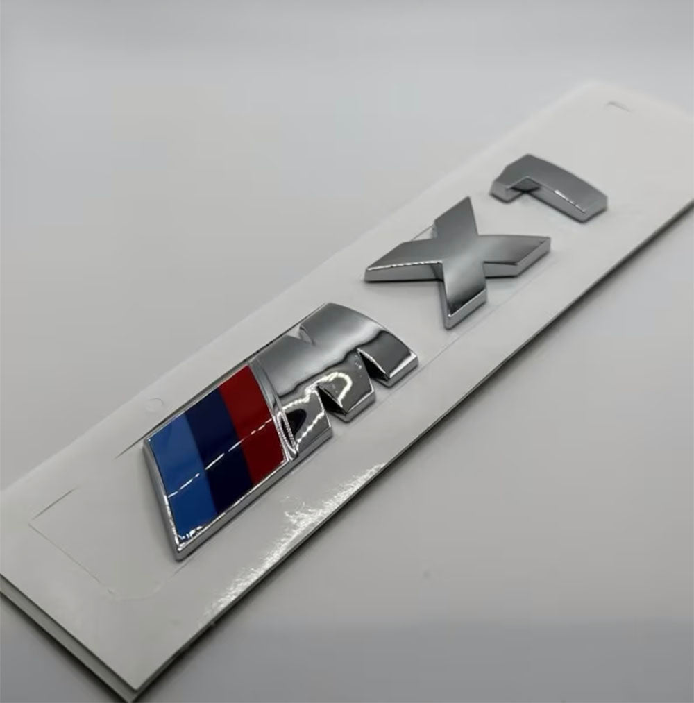 BMW "X1M " Silver Emblem Sticker Badges Logo