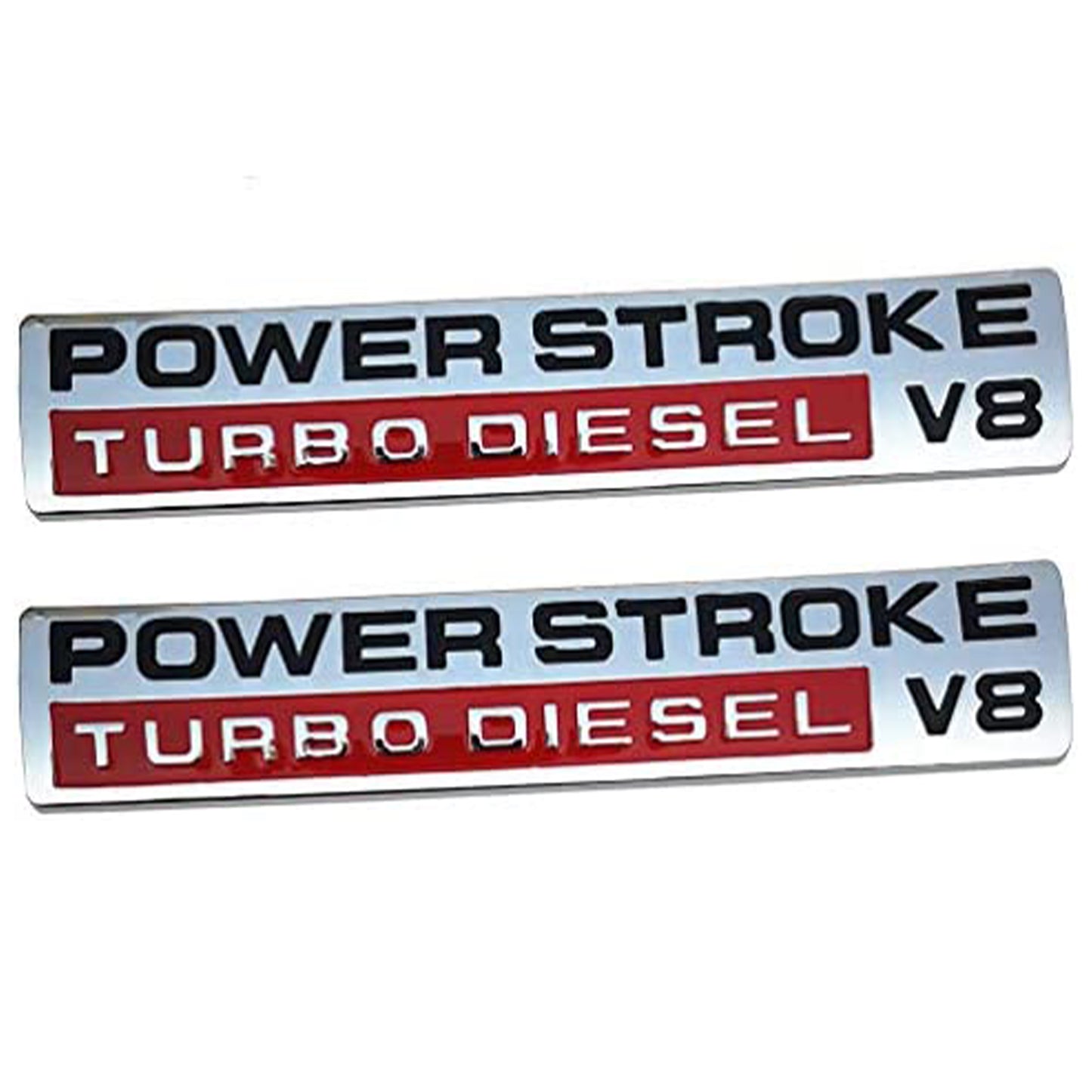 2005-2010 Ford Super Duty F250 F350 Power Stroke Turbo Diesel V8 Chrome Emblems