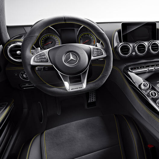 2016-2022 Mercedes Benz AMG Steering Wheel Emblem Circular Base Steering Badge