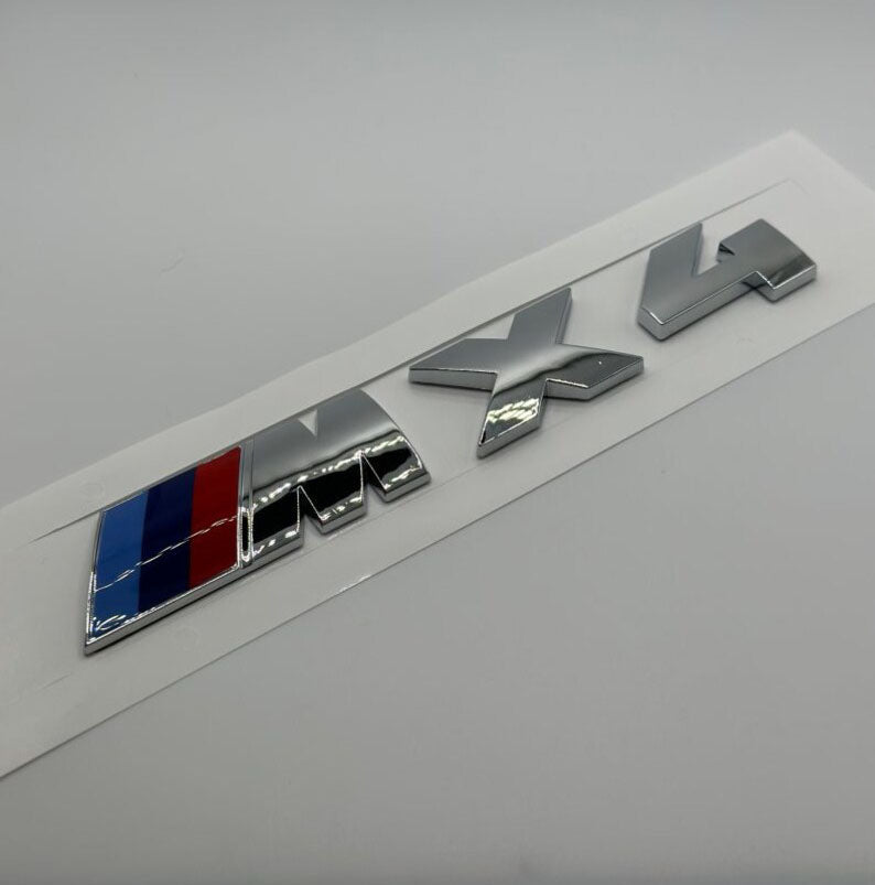 BMW "X4M "Silver Emblem Sticker Badges Logo X4 Trunk Lid Emblem Logo Sticker