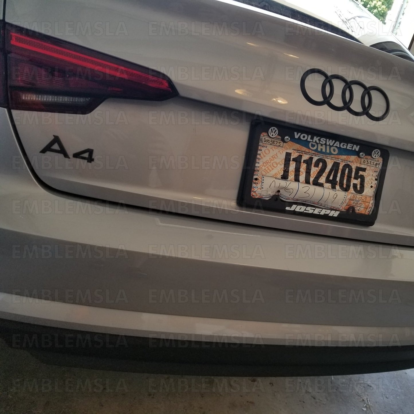 Audi A4 Gloss Black Emblem 3D Rear Trunk Lid Badge  S Line Logo Nameplate