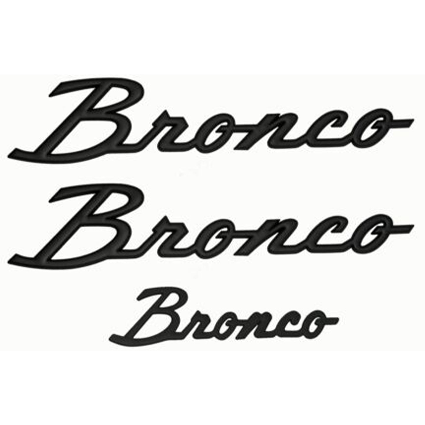 2021-2023 Ford Bronco 2PCS Tailgate Fender Classic Emblem Badge Matte Black