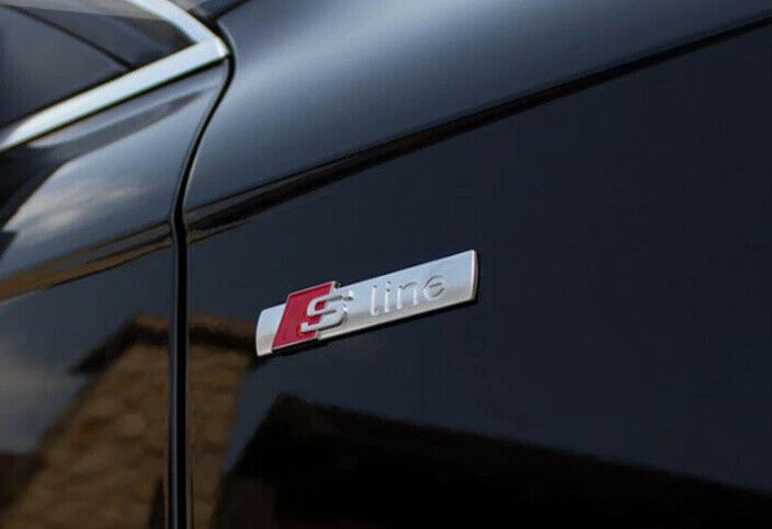 Audi S-Line Side Emblem Fender OEM Sport Badge A1 A3 A4 A5 A6 A7 A8 Q5 Q7 TT