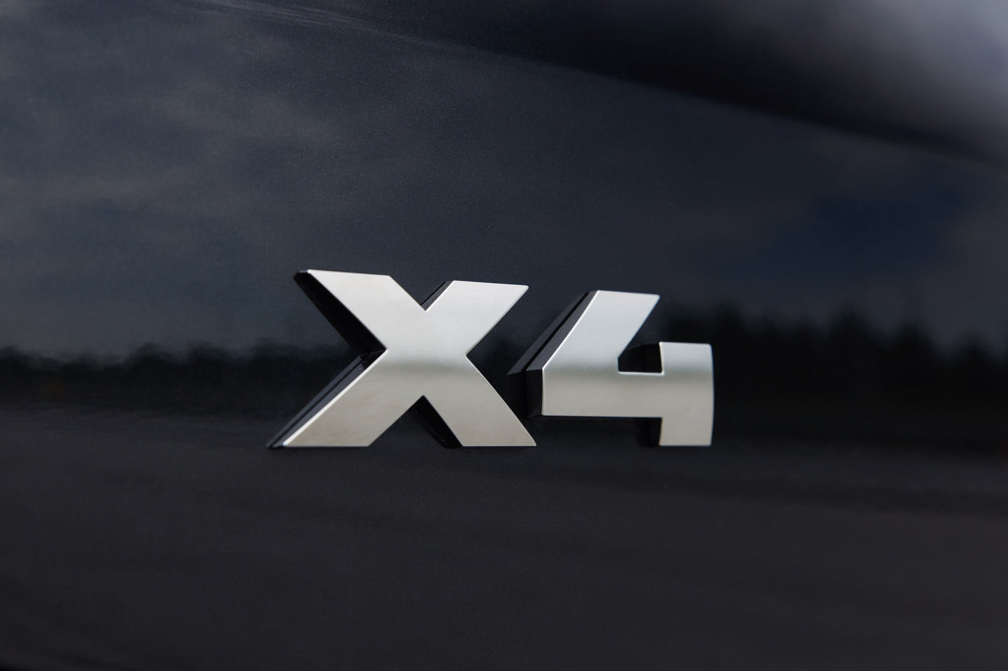 BMW Genuine G02 X4 Cerium Gray Trunk Emblem "X4" Lettering Decal Badge NEW