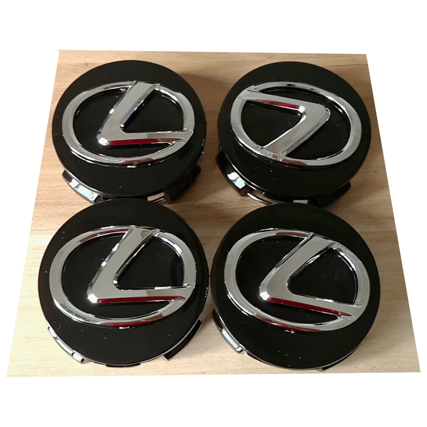Lexus Set Of 4 Black-chrome Wheel Center Caps 62mm