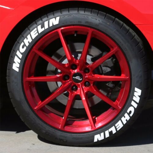 Permanent Tire Lettering Stickers Michelin set 4 wheels 32mm for 14" to 22"