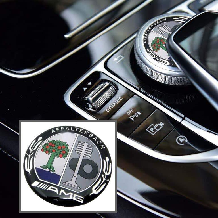 Mercedes-Benz AMG Affalterbach Color Tree 3D Multimedia Control Emblem Interior Badge 29mm