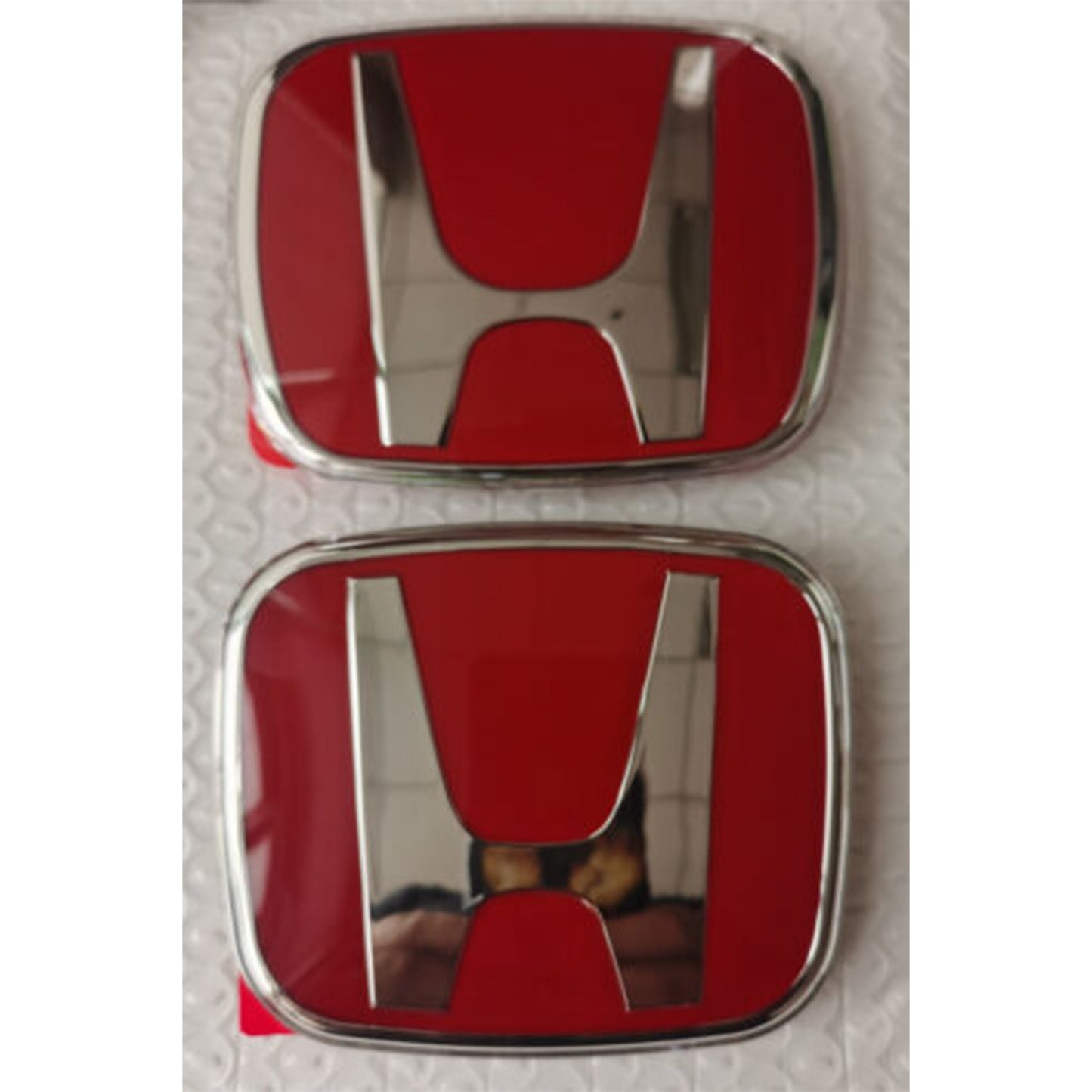 Honda Civic Coupe 2Dr 06-11 JDM Red H Front & Rear Type R grille emblem E01