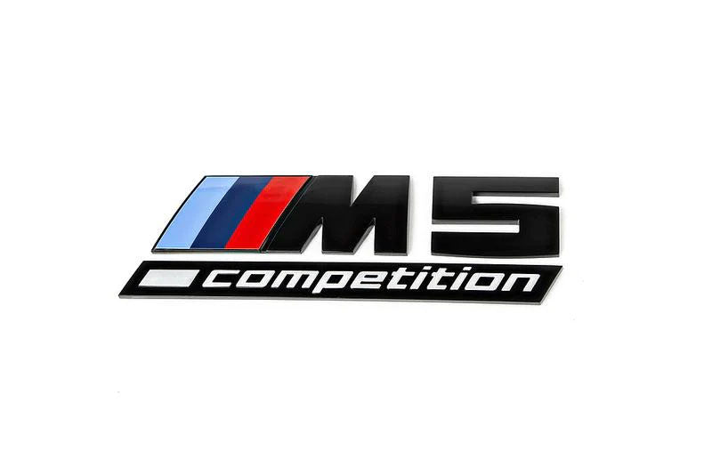 BMW M5 Competition Black Emblem. Black BMW M5 Trunk Badge